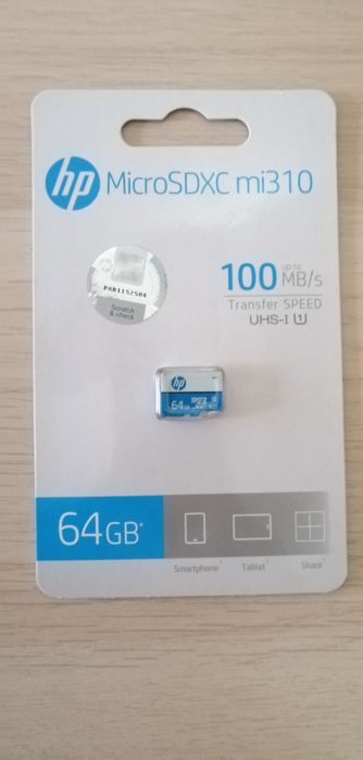 Cartões de memória Micro SD 64gb HP