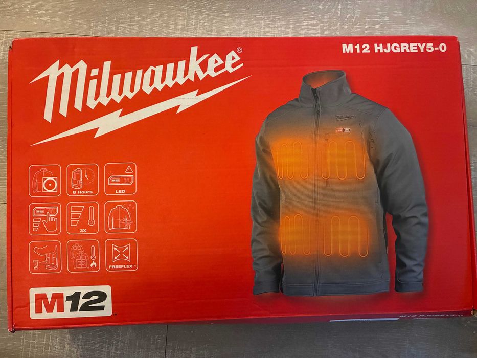 Kurtka podgrzewana 12V Milwaukee - szara i czerwona