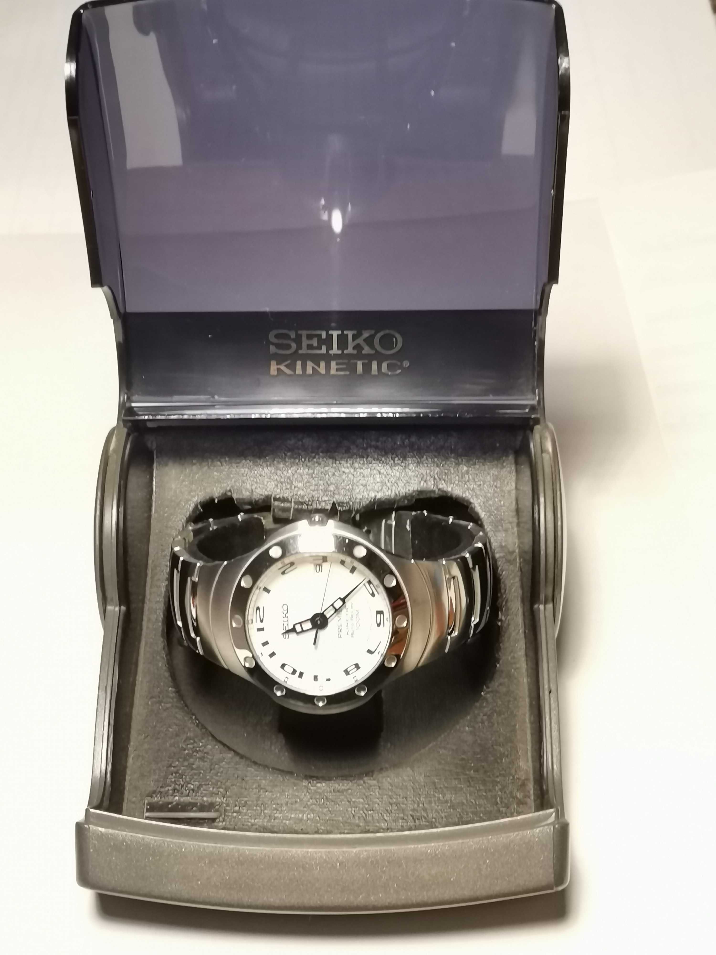 Relógio seiko premier kinetic auto relay