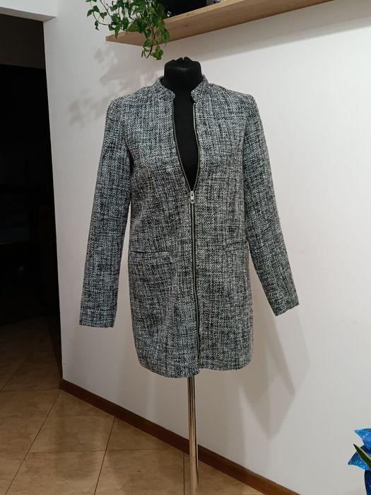 Szary płaszcz damski