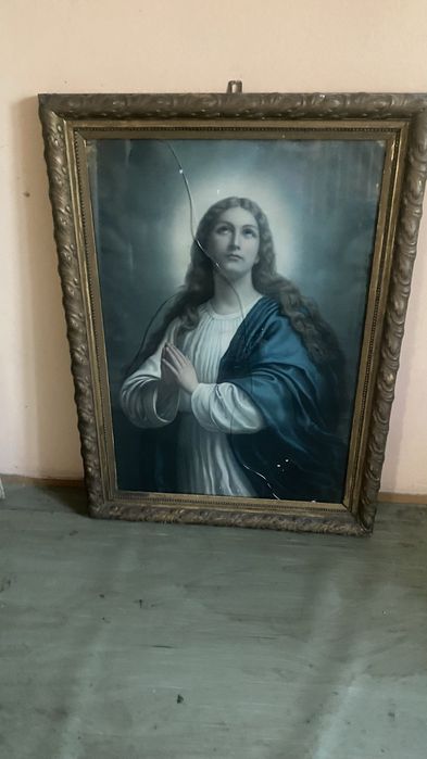 Stara rama prl obraz maria magdalena
