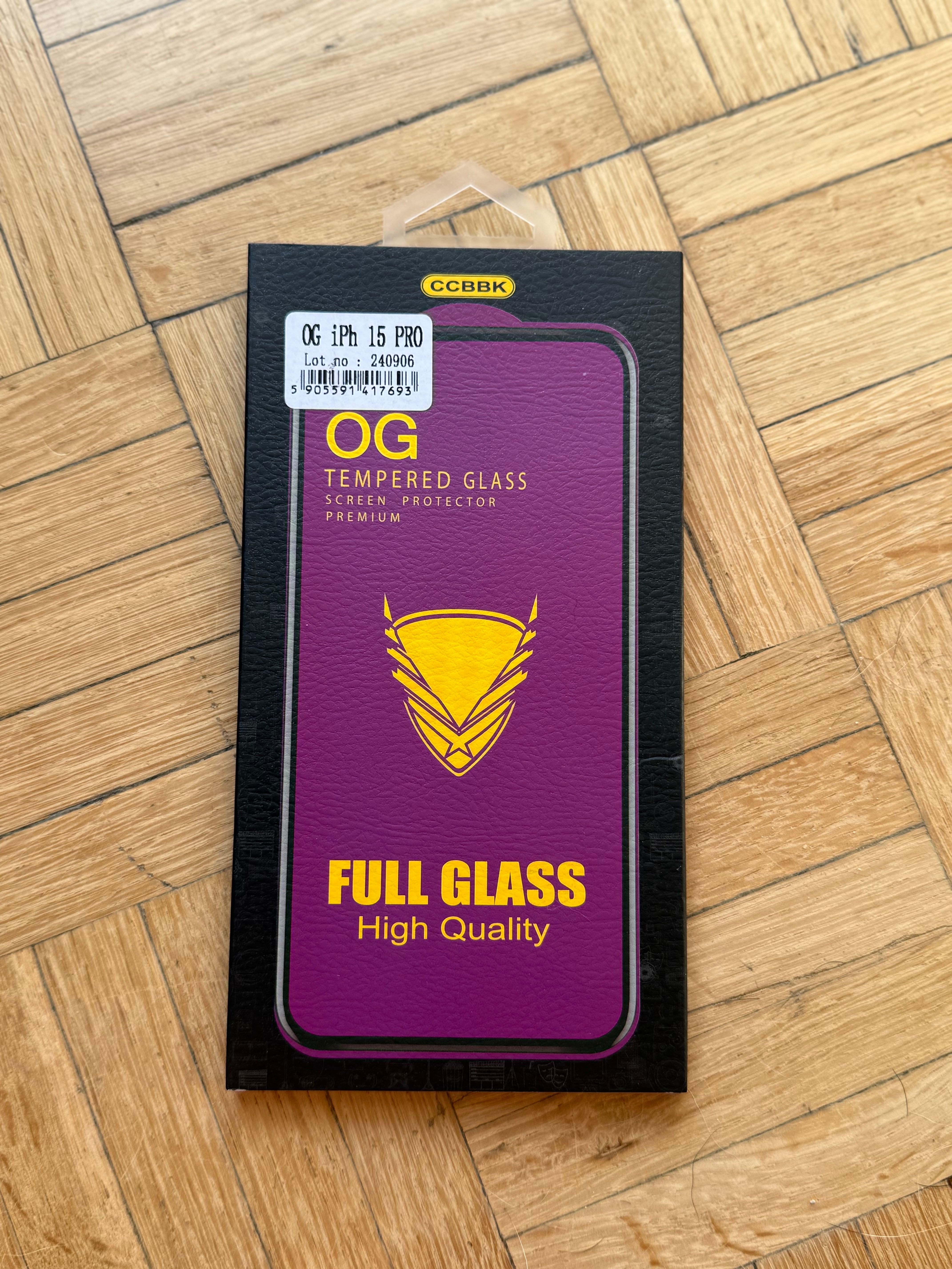 Szkło ochronne zestaw 3  Full Glue iPhone 15 pro 14 pro 13 pro 14 13