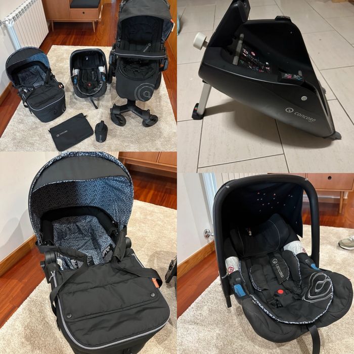 Trio Concord com base isofix cor preta