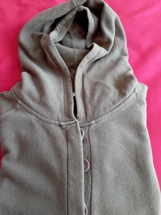 Camisola Desportiva Castanha com Carapuço e Bolso Cardada Women'Secret
