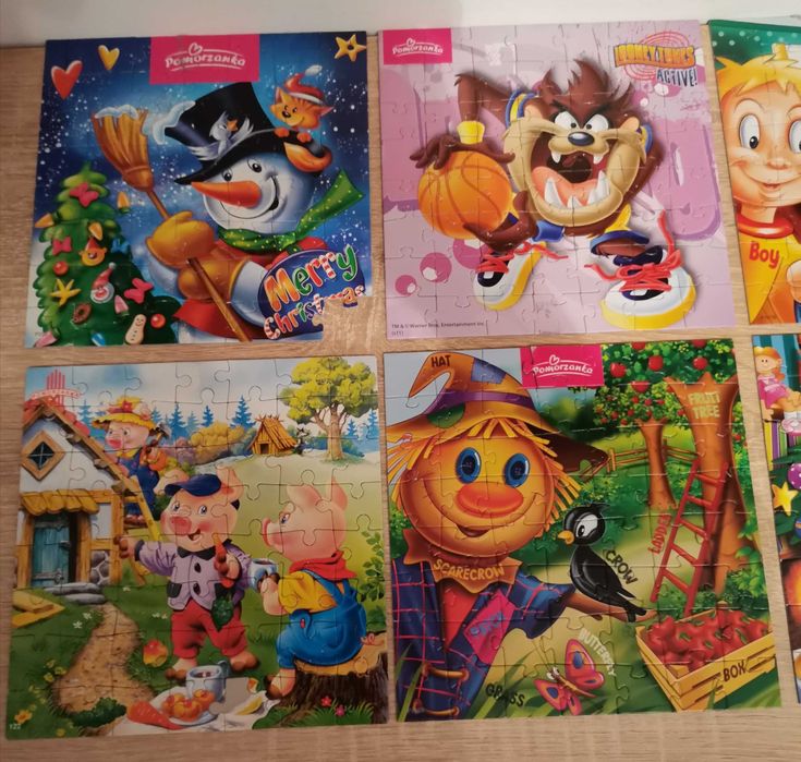 Aż 8 pudełek puzzli