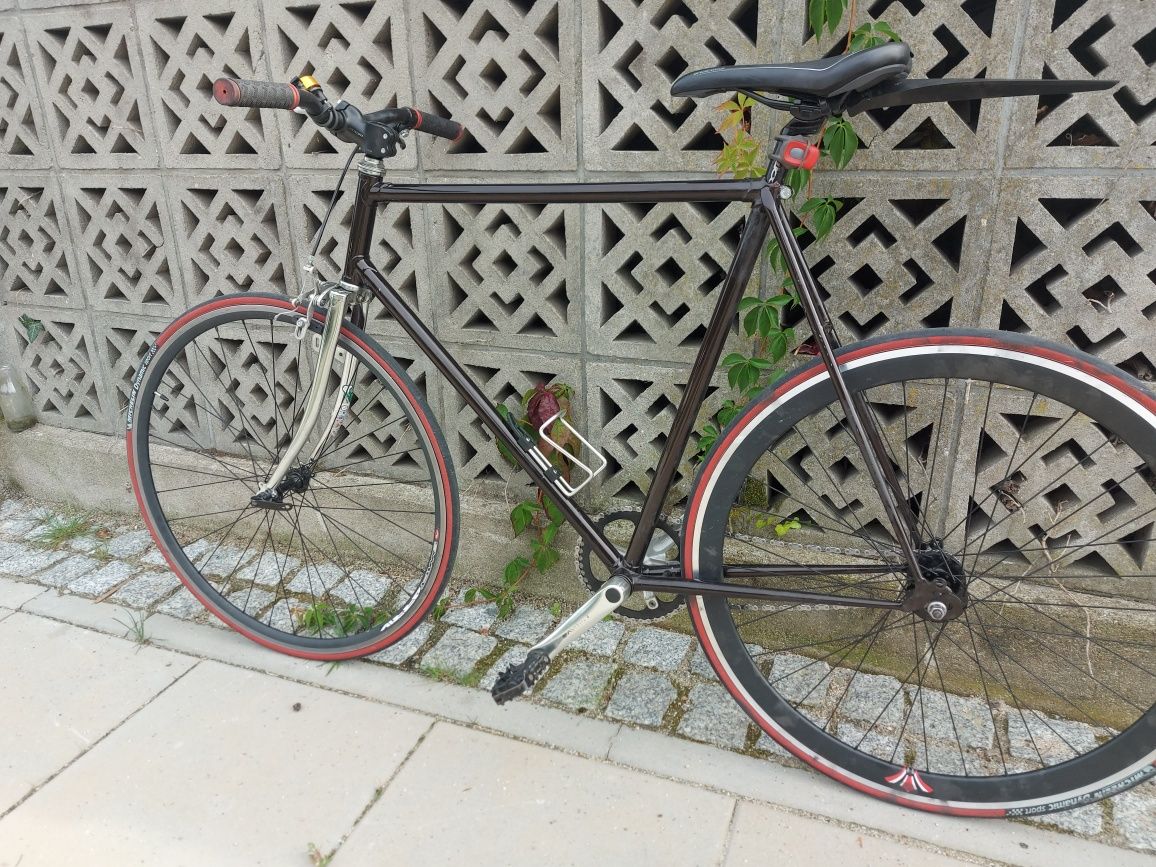 Rower szosowy single speed ostre koło roz XL wolnobieg  klasyk