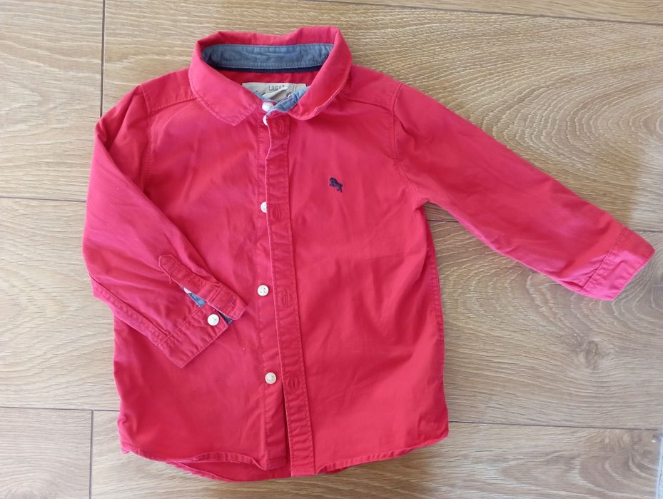 Koszula czerwona na święta świąteczna chłopięca H&M 80 niemowlęca