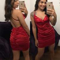 Nowa sukienka jak satynowa czerwona xs wycięte plecy seksi seksowna