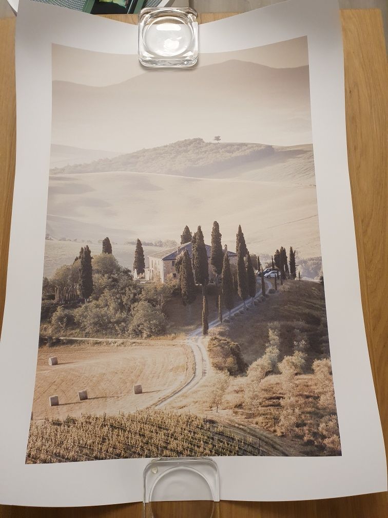 Plakaty krajobrazowe Wzgórza Toskanii i Aleja Cyprysowa