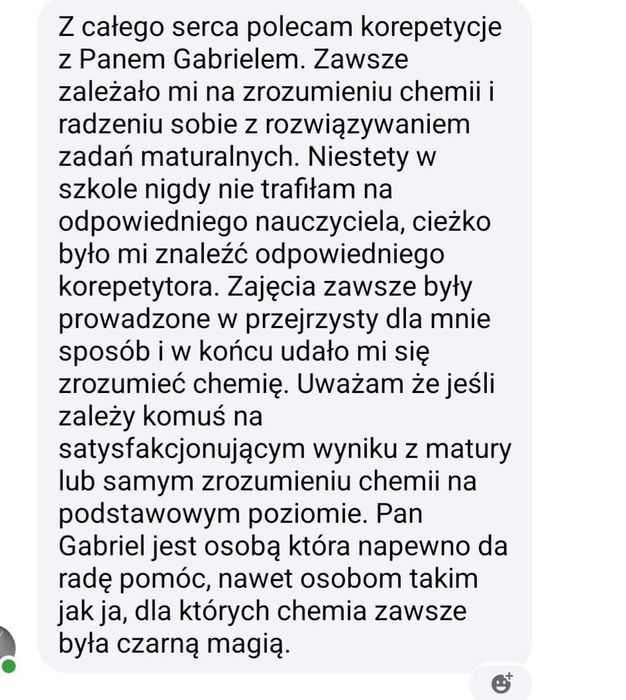 Korepetycje Chemia!! - Ograniczona ilość Miejsc!!