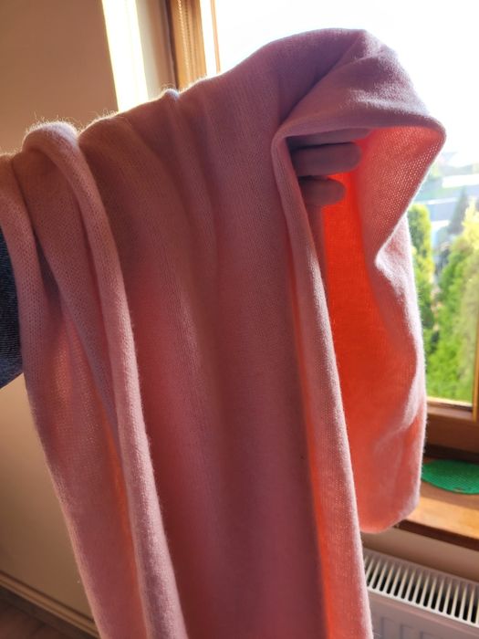 Szal 100% kaszmiru brzoskwiniowy