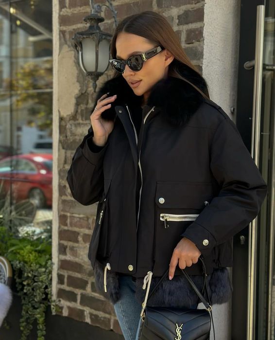 Парка євро зима, хутро песець  Хл