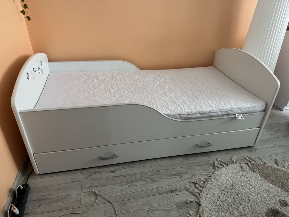 Łożko biale dla dziecka 160x85