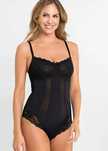 B.P.C. body shape modelujące czarne z koronką r.46