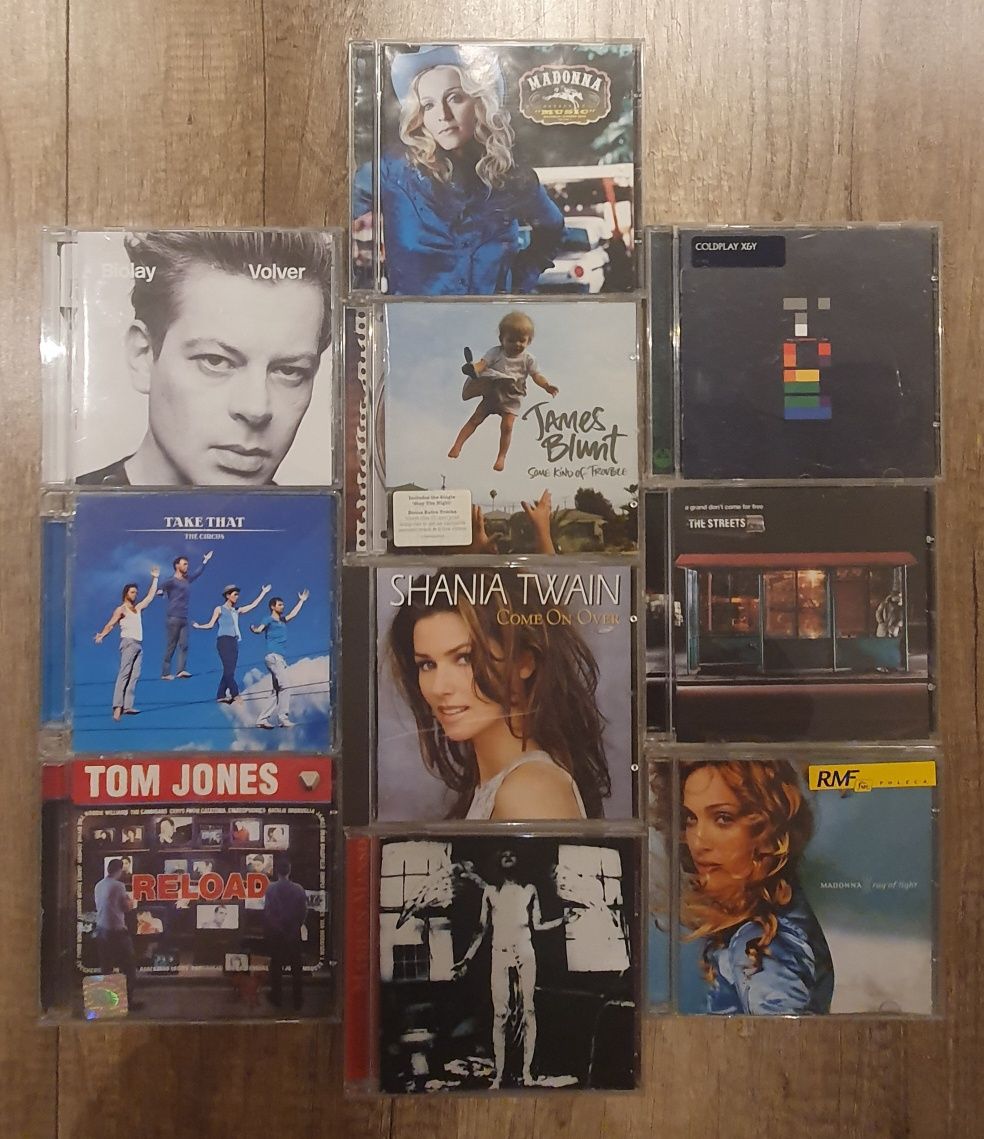 10 płyt CD m.in Coldplay Madonna
