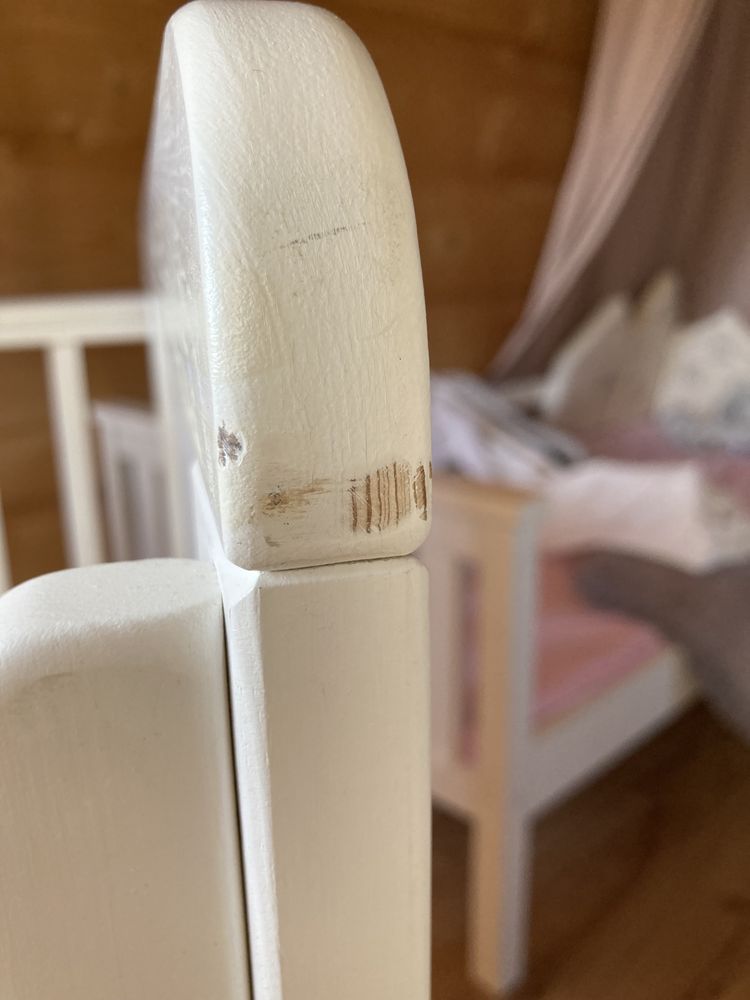 Woodies łozeczko Modern Cot 120 x 60 materac, bok łóżeczka i szuflada