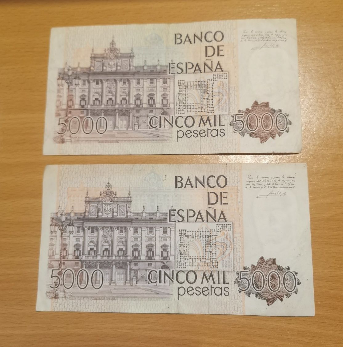 Vendo 2 notas de 5000 pesetas