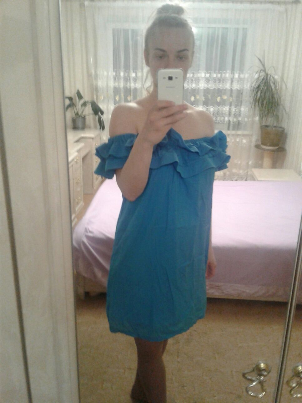 Платье -сарафан синего цвета