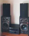 Wzmacniacz z tunerem SONY + 4 kolumn
