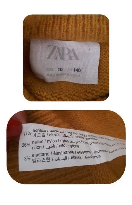 Camisola mostarda quente Zara 9-10 anos