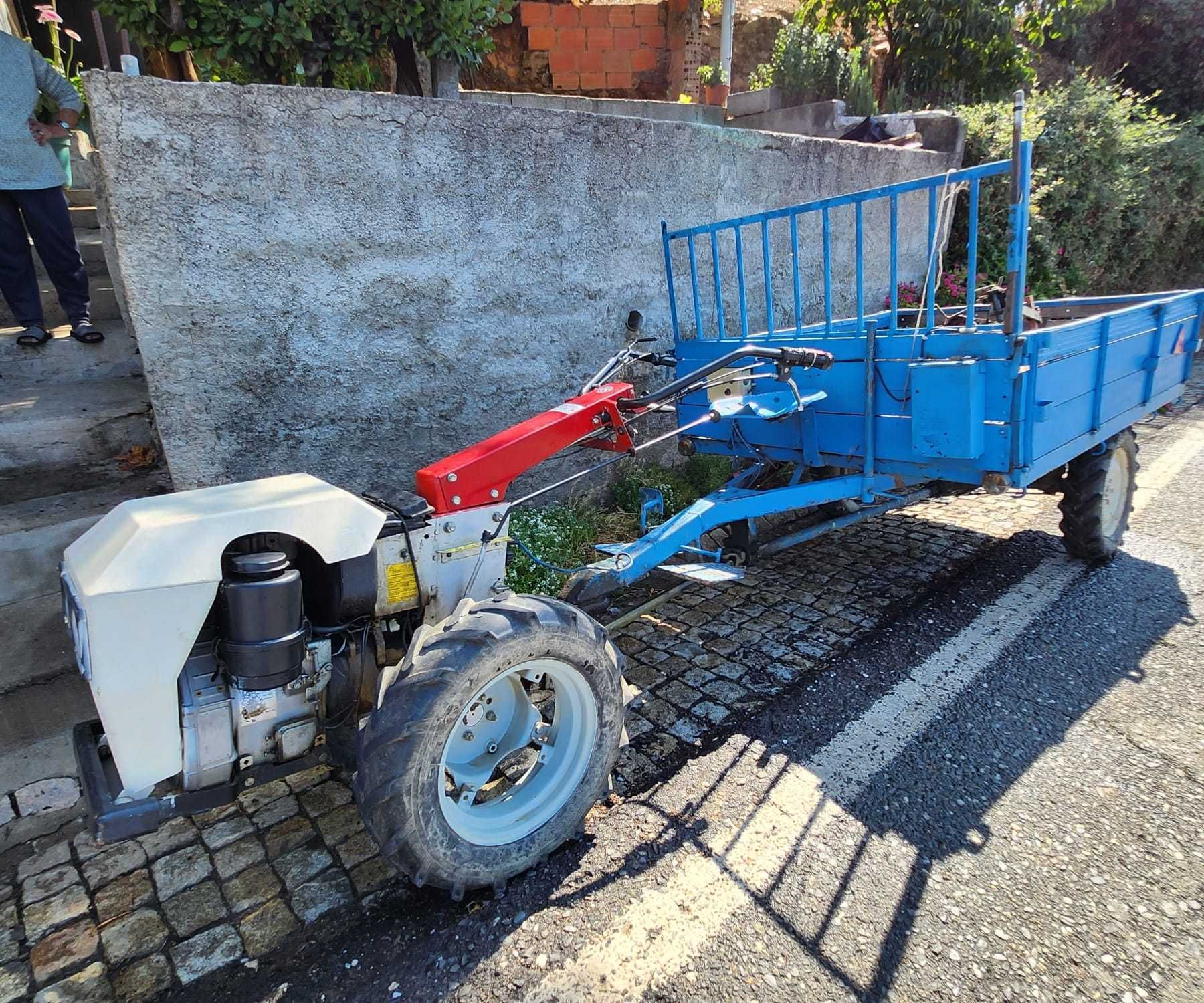 Motocultivador Leopard 14 CV + Reboque + 3 Alfaias