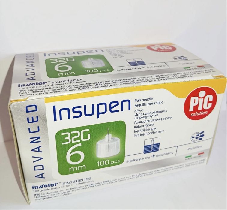 Голки Insupen 6 мм 32G для шприц-ручок