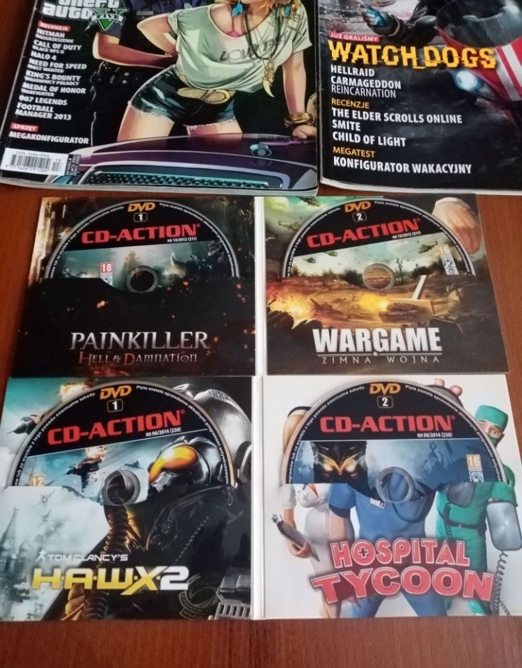 CD Action czasopisma o grach gry komputerowe płyty z grami painkiller