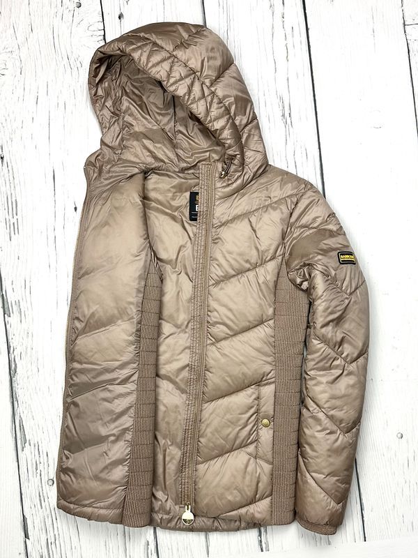 Barbour Miller Quilt Ocieplana Kurtka Damska Fibre Down Logo na Ramien