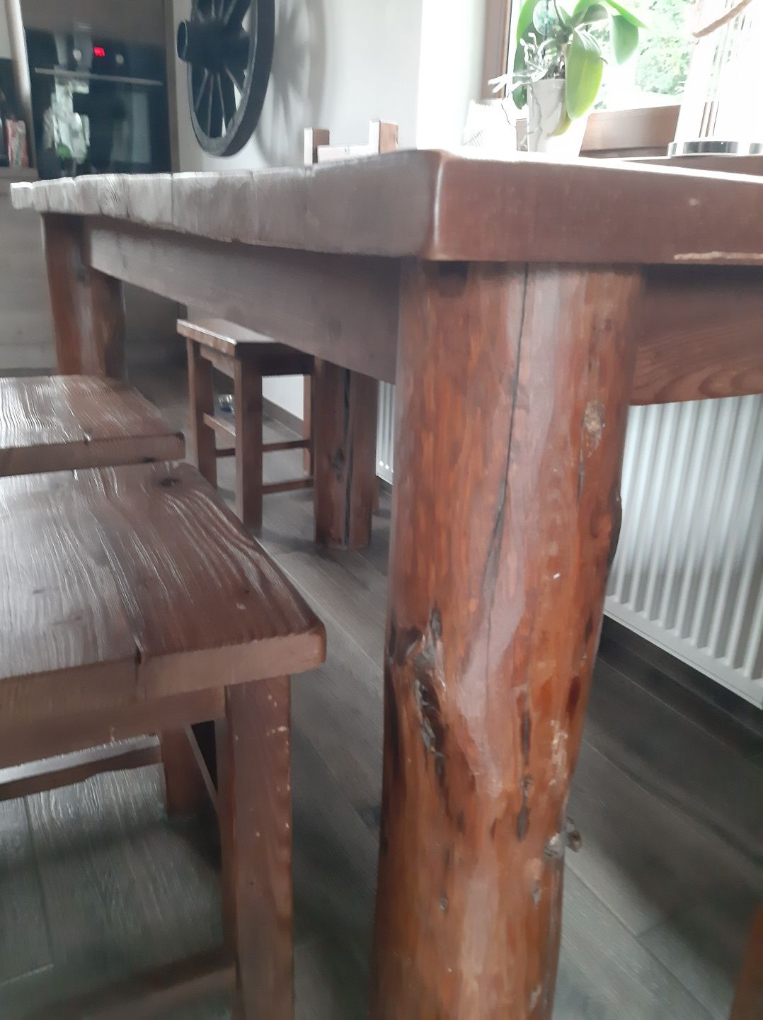 Rustykalny stary  stół 100 letni ANTYK praca ręczna