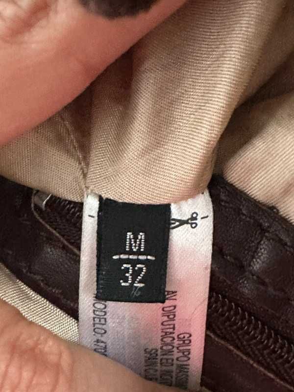 Casaco couro castanho (mulher) - Massimo Dutti