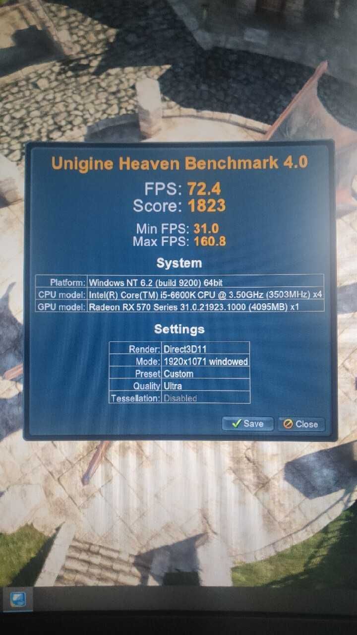 Komputer Gamingowy Stacjonarny RX 570 258 SSD I5 6600K 650W 12GB Ram