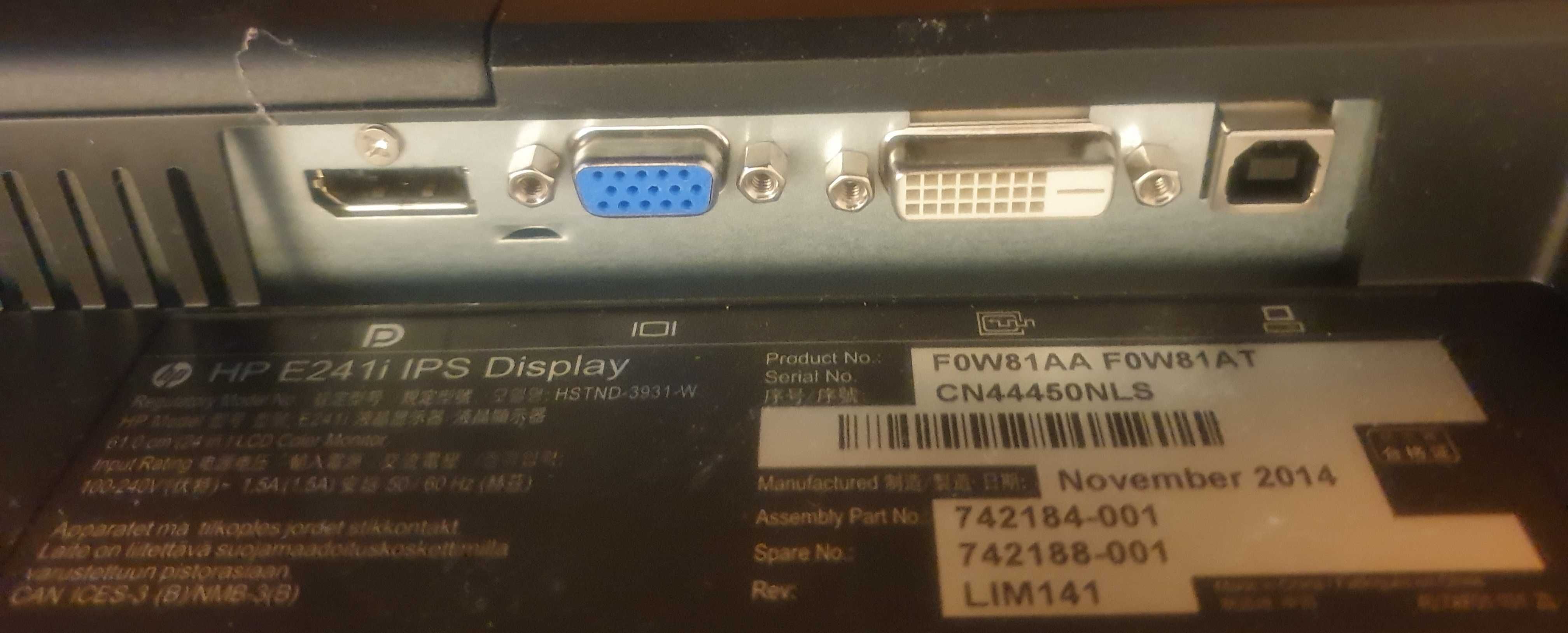 Monitor hp E241i ips