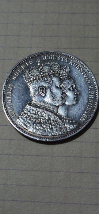 Талер 1861 года, серебряная монета