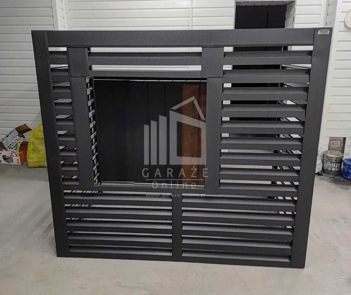 Osłona Pompy Ciepła 120X60X150Cm Antracyt Zabudowa Id910
