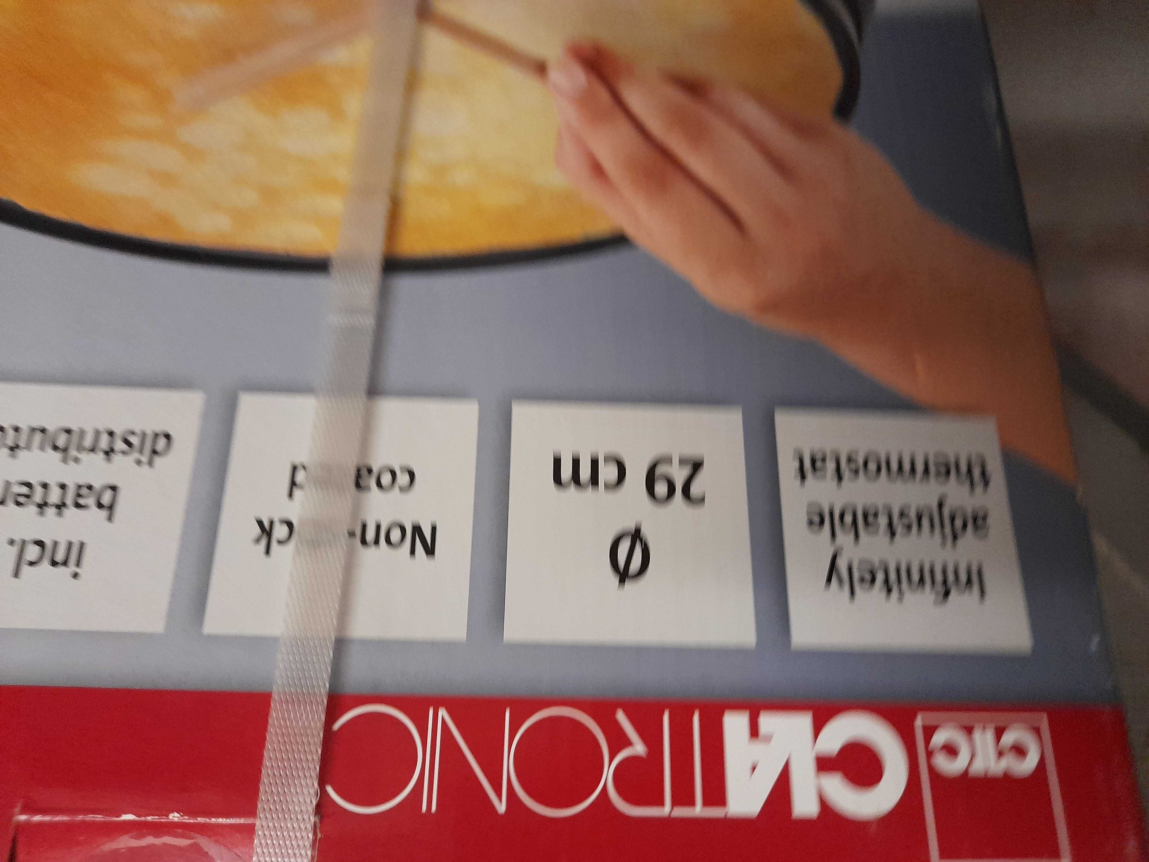 Patelnia do naleśników nowa elektryczna Clatronic zapakowana