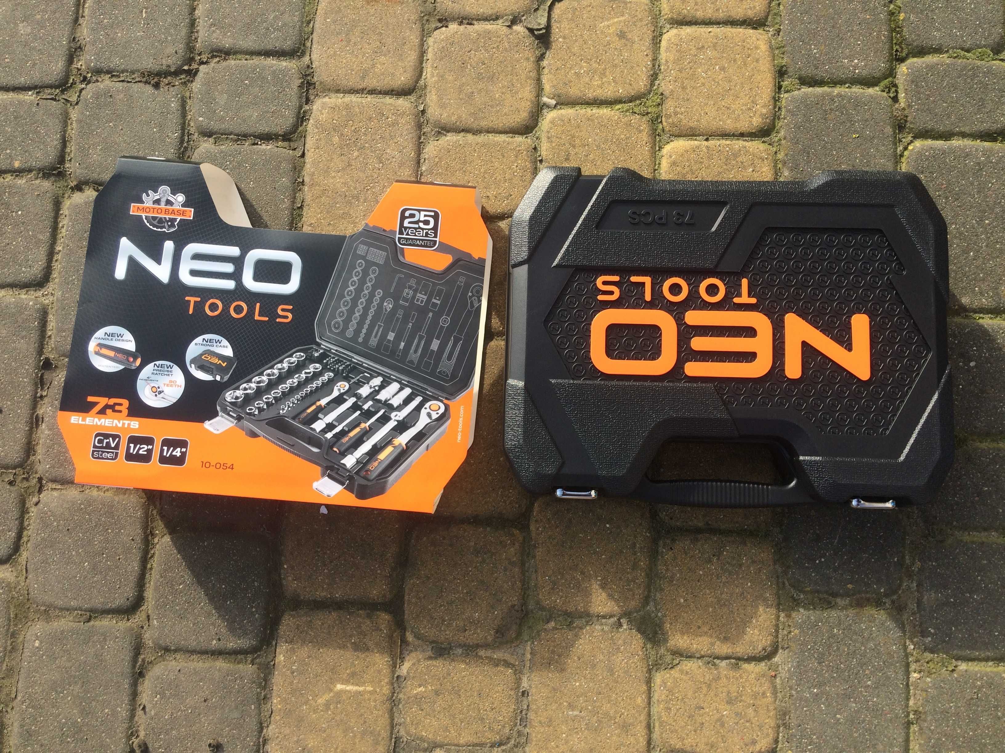 Nowy Zestaw narzędzi kluczy nasadowych 73szt Neo Tools walizka