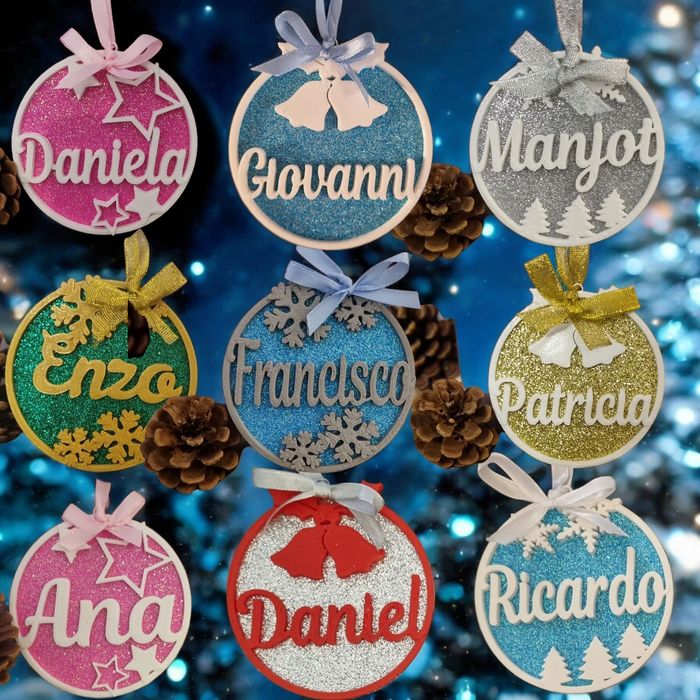 Bolas/enfeites de natal personalizados