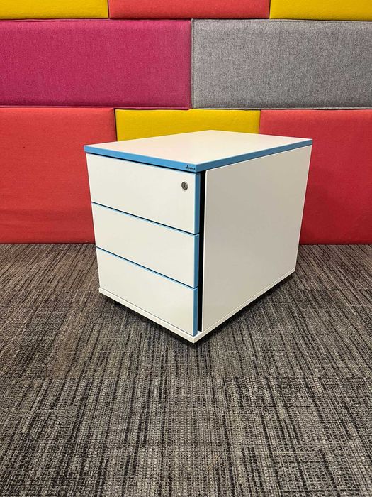 Kontenerek podbiurkowy Maro białe pomocniki biurowe 53x43x60