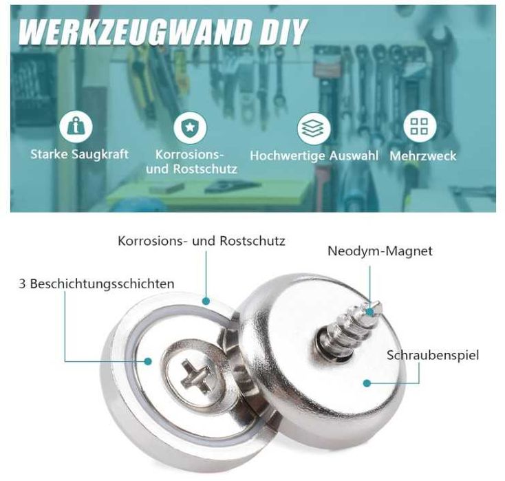 Zestaw 28 silnych magnesów neodymowych w 3 rozmiarach MAGXCENE