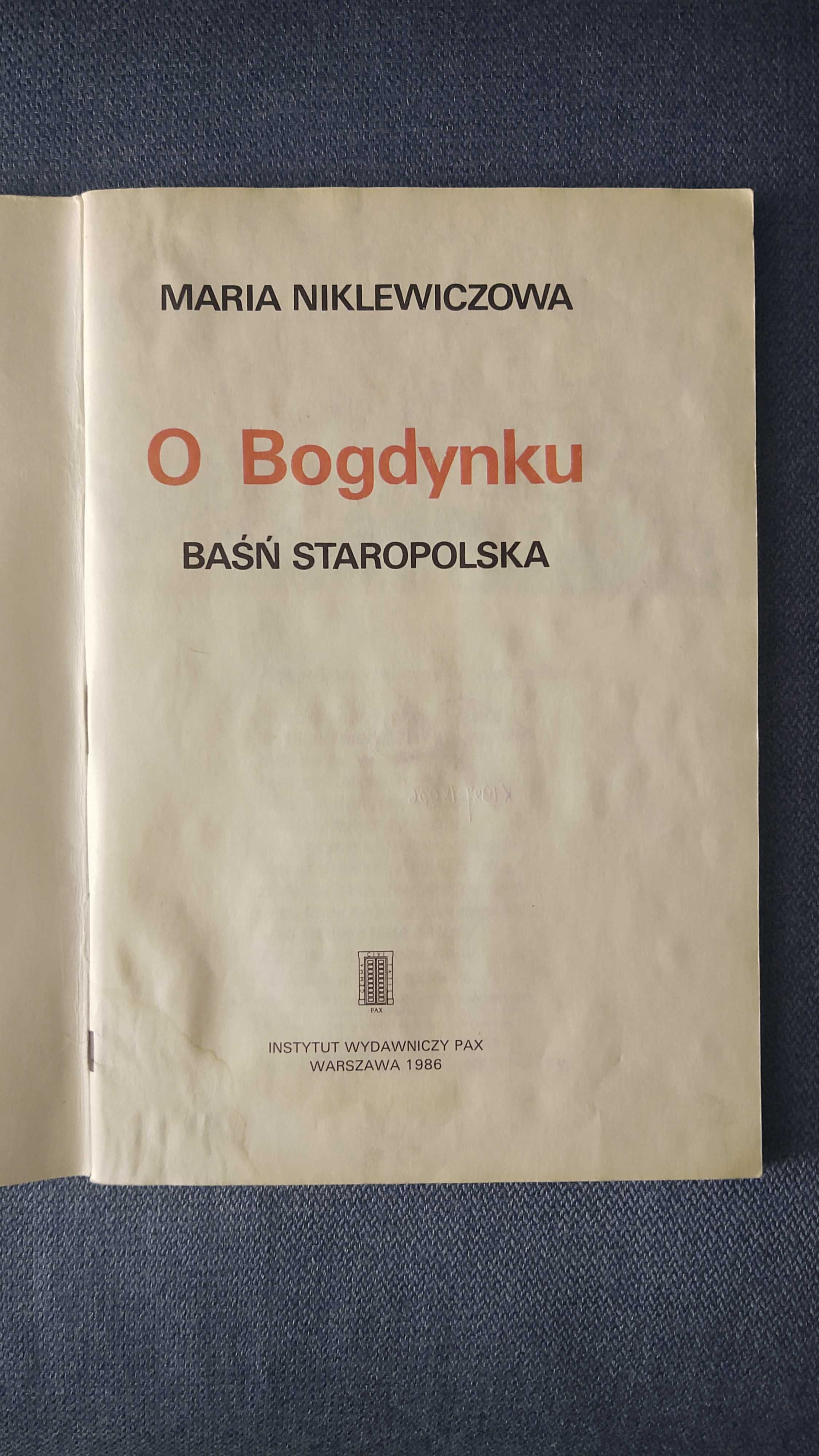 Książka O Bogdynku. Baśń staropolska, Niklewiczowa