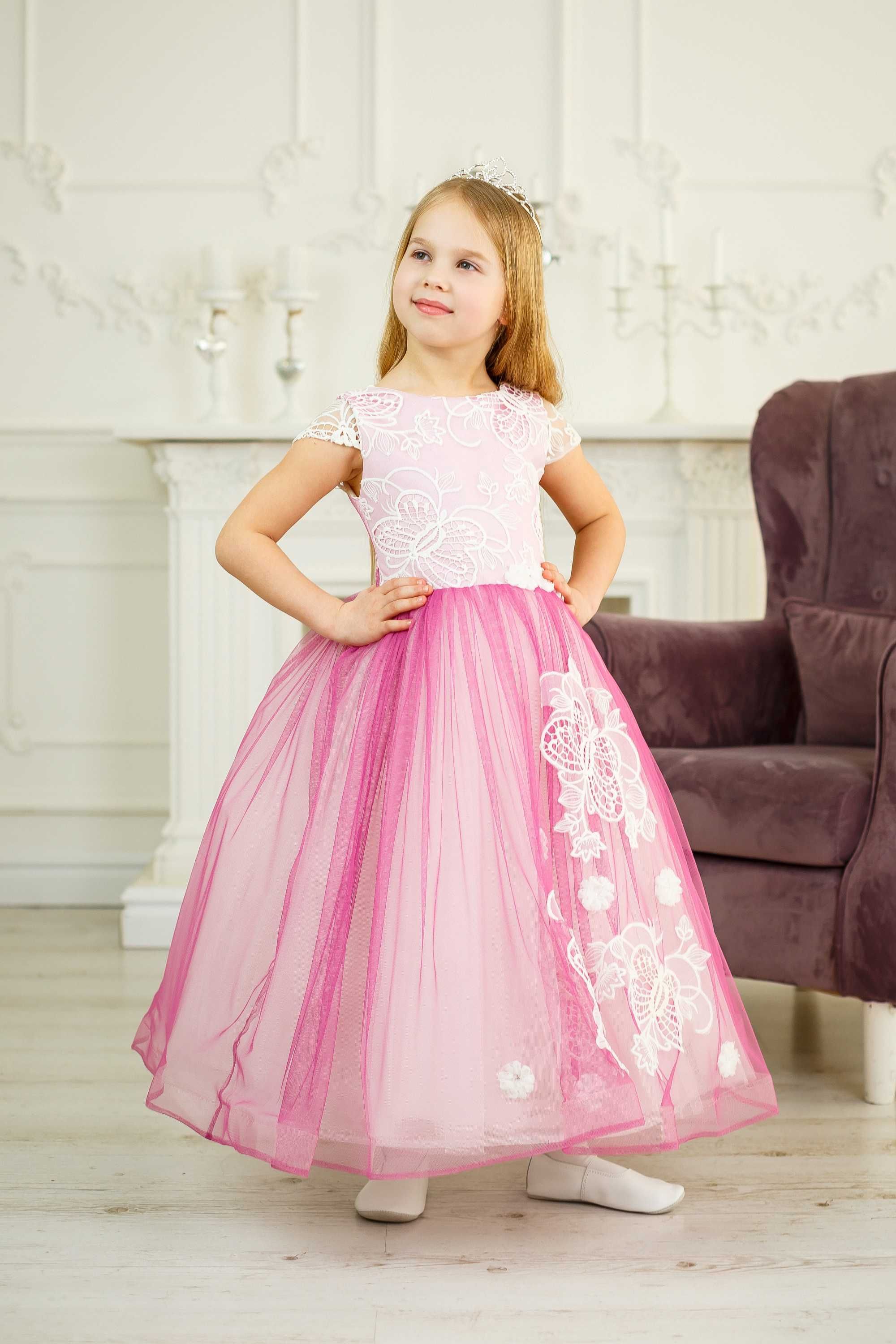 Платье детское сукня дитяча випуск 6-7 років святкова пишна бальна