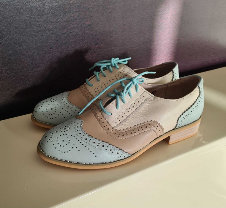 Sapatos Oxford mulher Mocassins verão Senhora pele natural Novos t.39