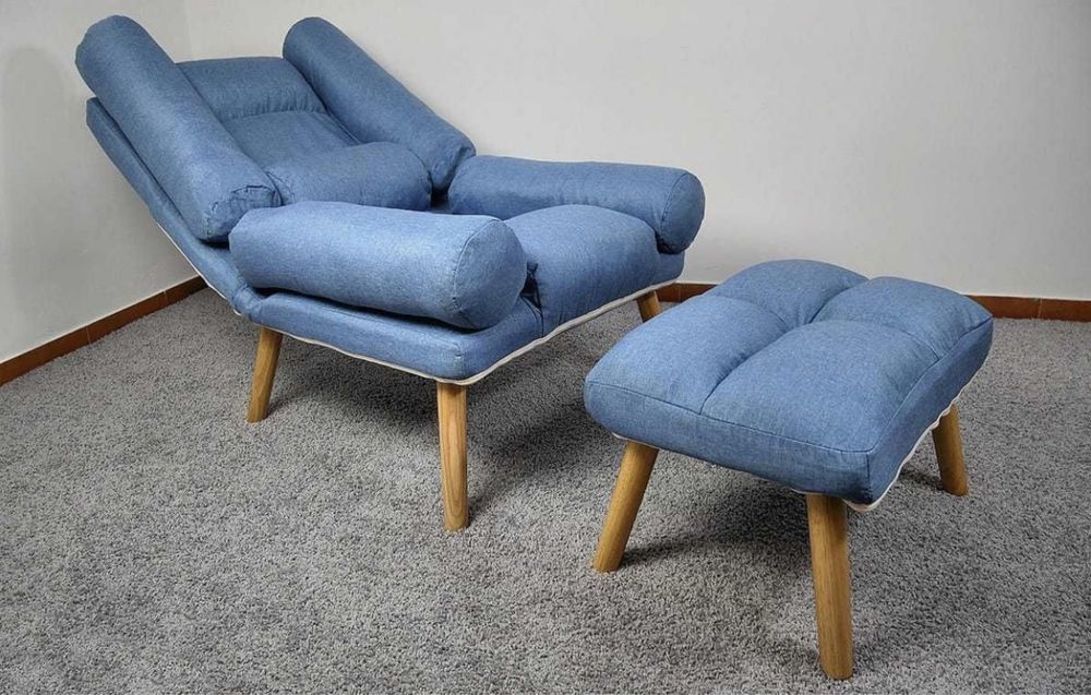 Розкладне відпочинкове крісло Uszak DIOR з підставкою для ніг Крісло