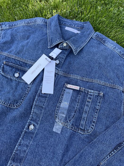 Calvin klein джинсовая куртка (ck blue denim jacket over)c америки М,L