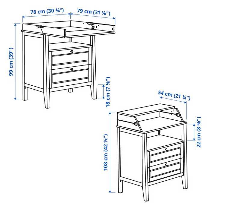 Trocador e cómoda, cor branco - IKEA