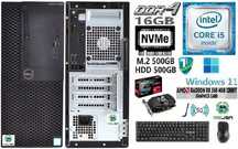 Pç/Torre GAMING DELL 6ªG|i5-3.2G|16G|NVMe512G+HDD500G|RX550-4G|5G|W11