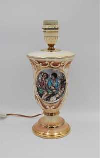 Piękna stara porcelanowa lampka Włochy Capodimonte