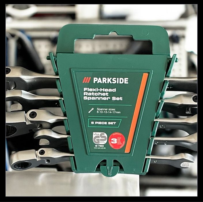 Набір ключів Parkside комбінованих з тріскачкою 8 - 17 мм 5 шт+шарнір