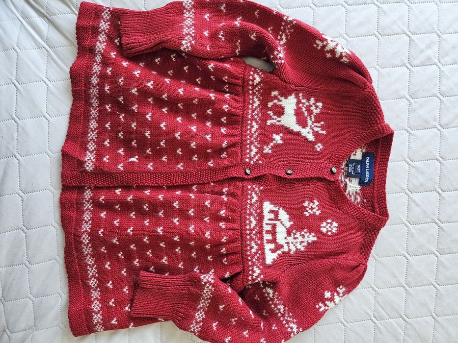 Sweterek świąteczny Polo Ralph Lauren na 3 lata
