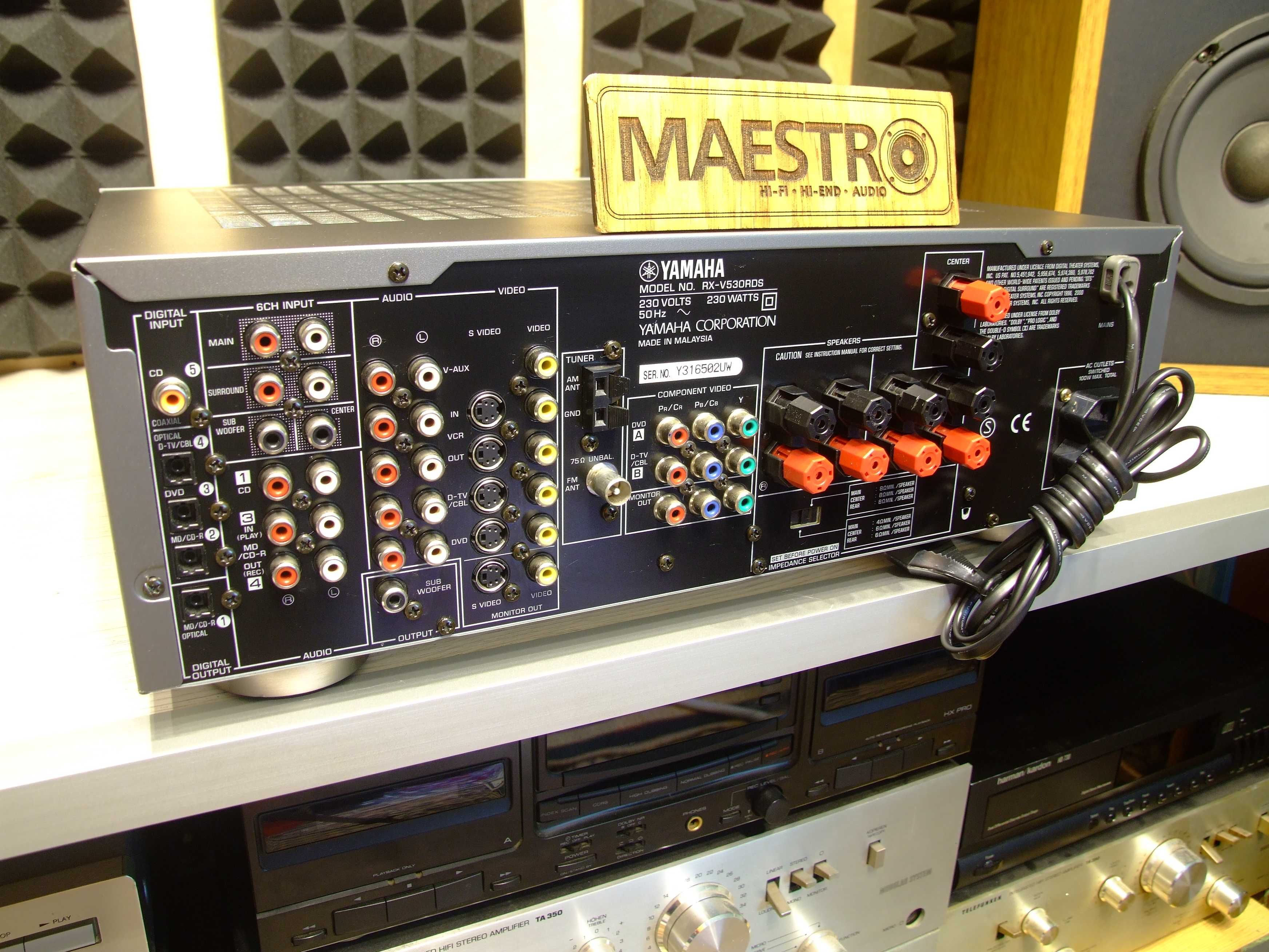 AV ресівер 5.1 Yamaha RX-V530RDS. 5х110. 4-16 Ом. 10 кг.Без передплати